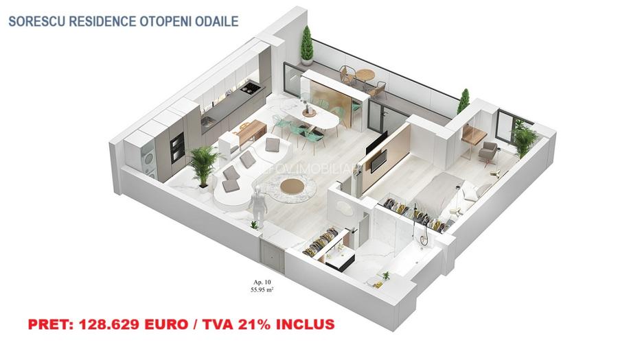 Apartamente cu 2 camere cu terasa, lift, langa parc 1 Mai - 3