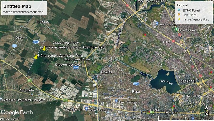 INCHIRIEZ 3.7ha PADURE+anexe pentru AVENTURA Parc, Bucuresti-Vest Padurea Ileana - 8