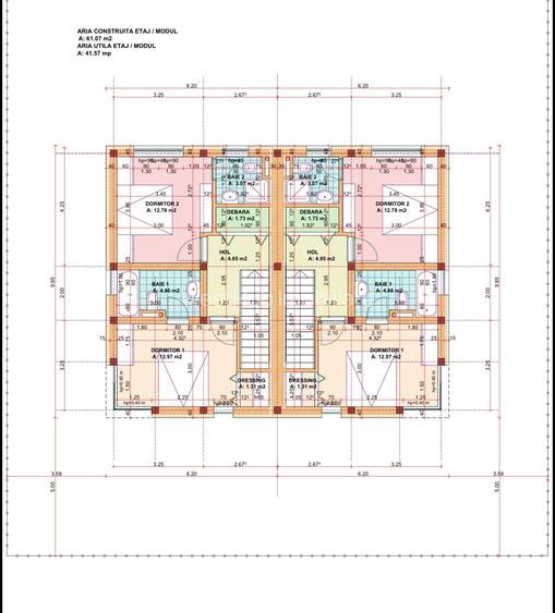 Duplex 3 camere, 3 bai, 85mp utili, 290mp teren - Mosnita Veche - 3