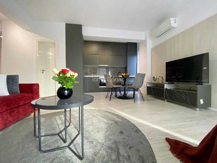 Apartament modern mobilat si utilat, 2 camere,terasa -16mp  si parcare subterana - 6