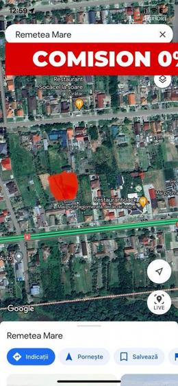 COMISION 0% Teren intravilan de 1393 mp cu toate utilitatile, zona Remetea Mare