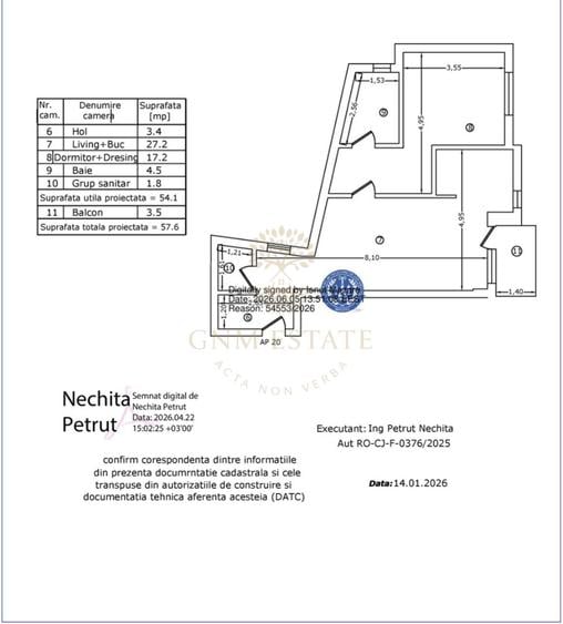 Mosilor-Eminescu  | 2 Camere + 2 Bai  | Bloc Nou | Parcare