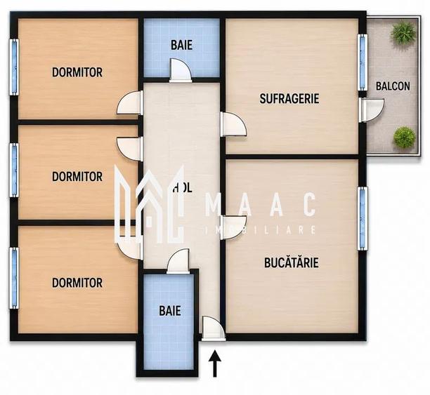 Apartament 4 Camere I Decomandat I Etaj 2 I Vasile Aaron