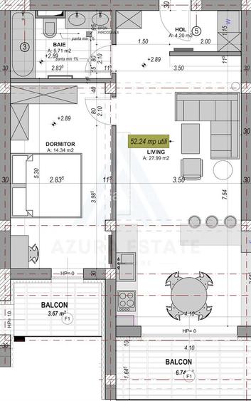 Apartament premium 2 camere utilat premium in Cristian - 12