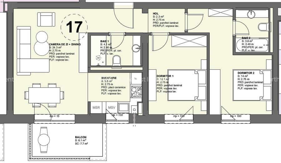 3 CAMERE - COMPLEX NOU - PIPERA - ZONĂ VERDE - 1