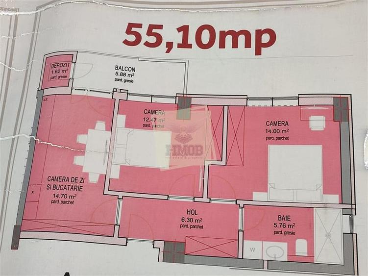 Apartament intabulat cu 3 camere etaj 2 balcon si parcare pe Doamna Stanca