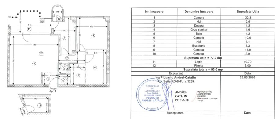 Apartament 3 camere in Centrul Nou Brasov zona ONIX - 3