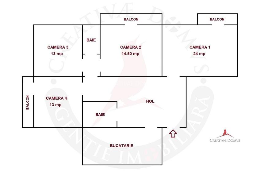 Stirbei Voda /  Spatiu de birouri cu 4 camere, 100 mp - 10