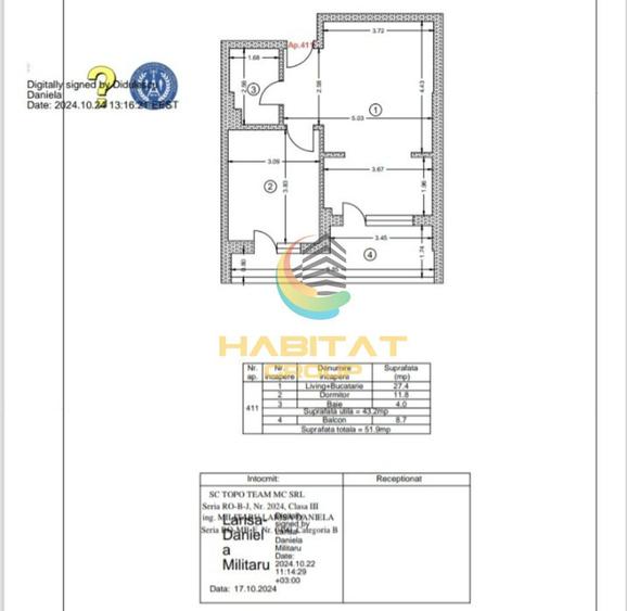 Apartament 2 camere- 52mp- Str. Biruintei/Metrou Berceni