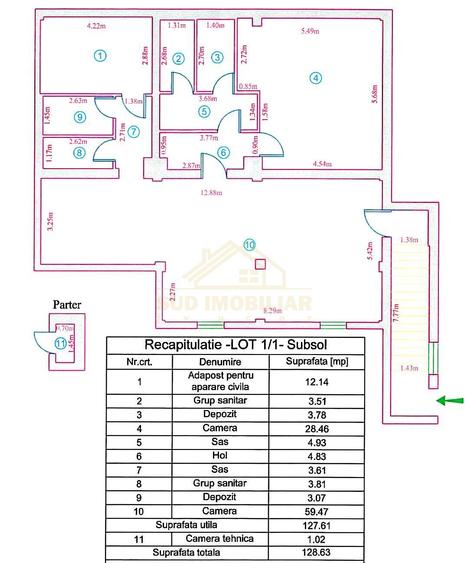 Spatiu comercial / birouri / depozitare - 128.6 mp - 3 locuri parcare in pret