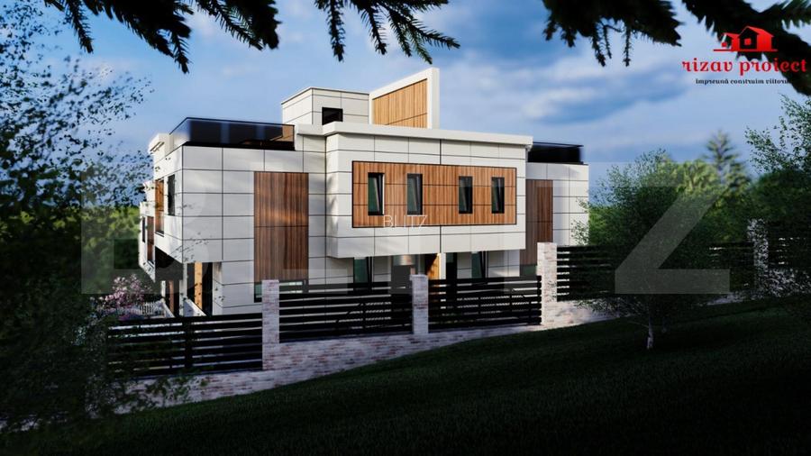 Teren intravilan, 10 ari cu autorizatie constructie, P+1+ER - 4 apartamente - 3