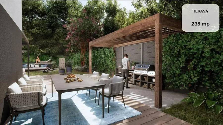 Duplex cu 6 camere + grădină de 320 mp + terasă de 238 mp