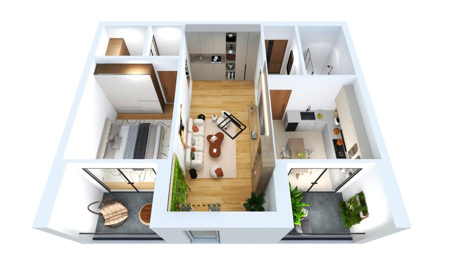 APARTAMENT 3 CAMERE | 69 MP| BLOC NOU | CETATE ZONA EXCLUSIVISTA