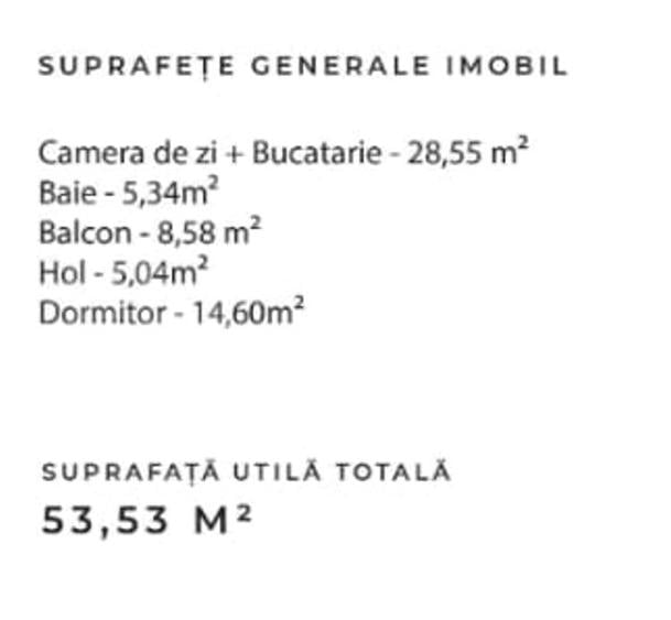 Apartament cu 2 camere, 54 mp utili, zona Iulius Mall
