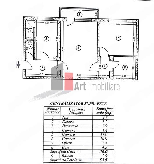 Vânzare apartament 2 camere Grădiștea