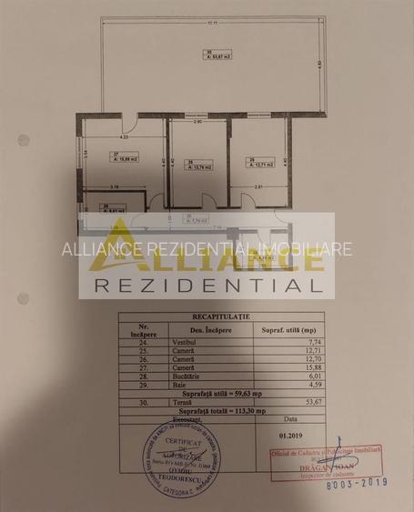 Apartament 3 camere cu terasa spectaculoasa de 54 mp â Str. Luica Sector 4 - 20