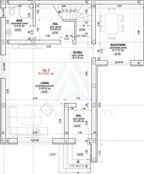 Casa moderna 3 camere 2 bai si curte 170 mp in zona Arhitectilor
