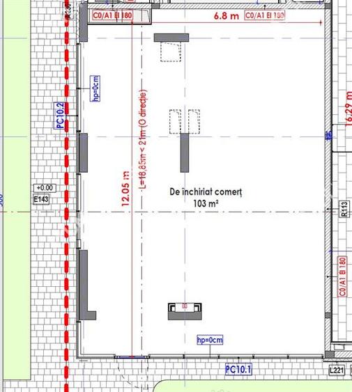 Spatiu comercial 82 mp deschidere stradala vitrina zona Blv Victoriei