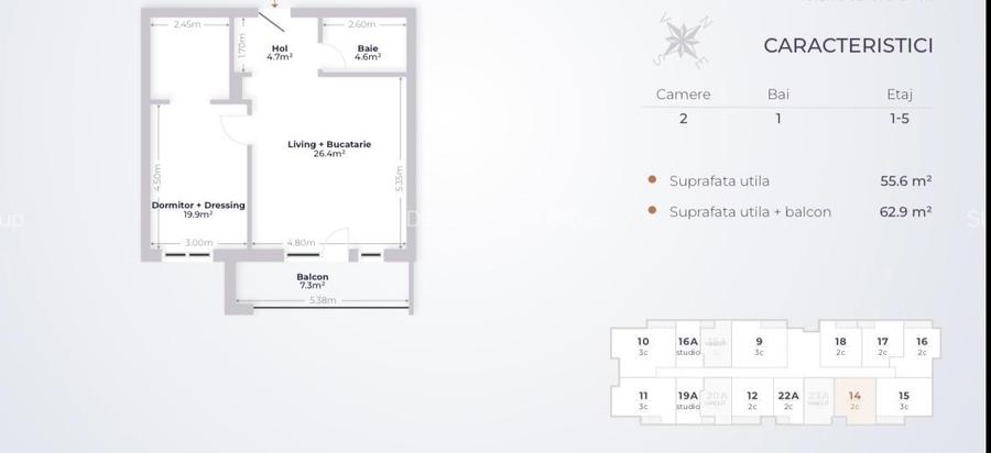 Apartament 2 Camere | Fatada Ventilata | MTM Pipera Lake | 63 MP - Premium - 1