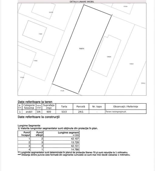 Teren intravilan 600 mp , front stradal 42m/14 m - 4