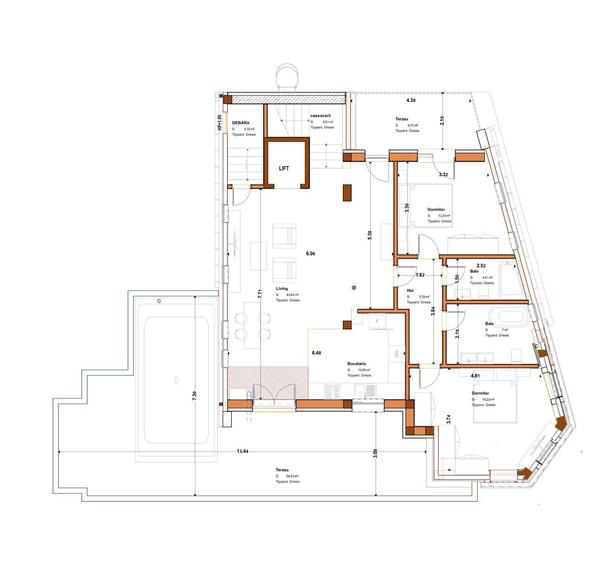 Penthouse 3 Camere | 180 mp | Metrou | Bloc Nou Boutique