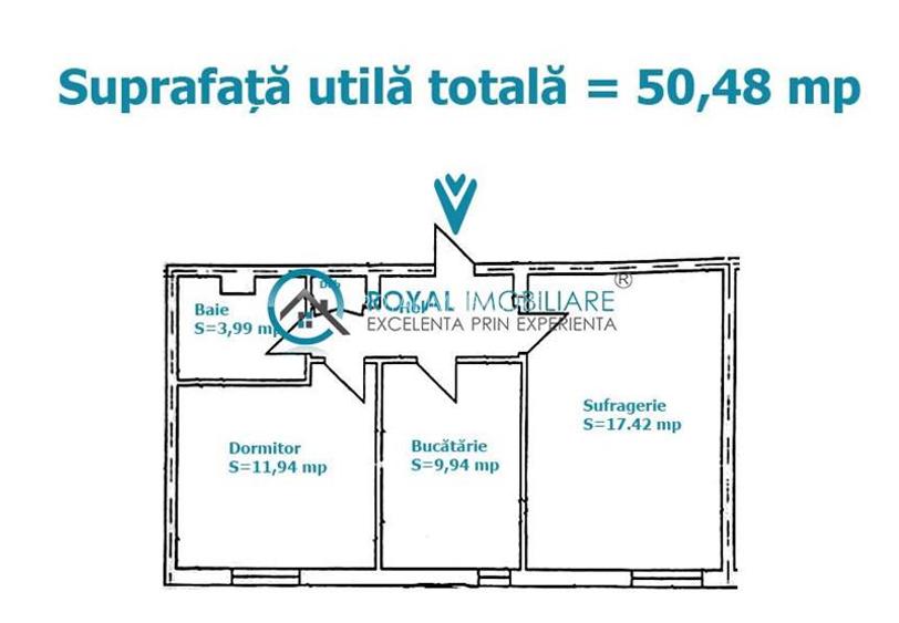 Royal Imobiliare - Vanzare apartament 2 camere zona Republicii - 9