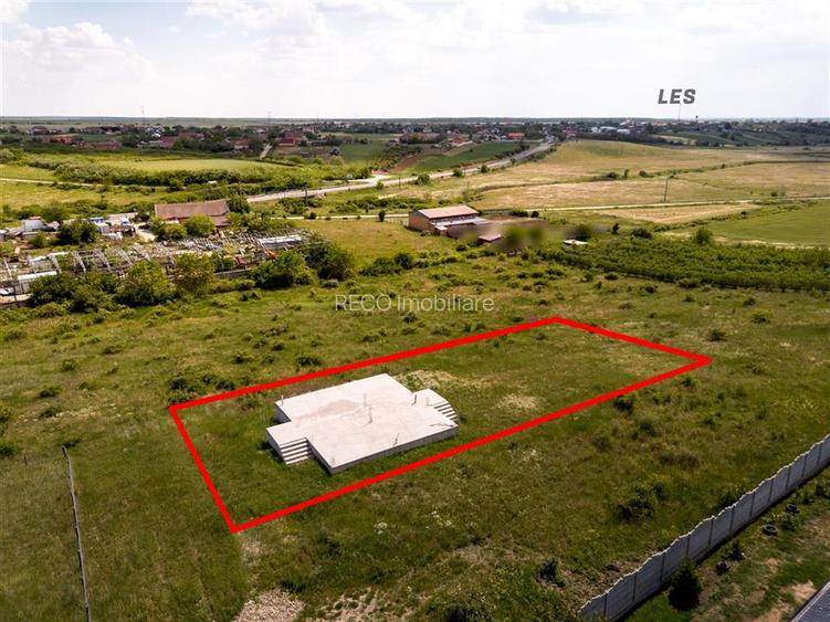 RECO Teren cu fundatie + proiect de casa localitatea Les - 6