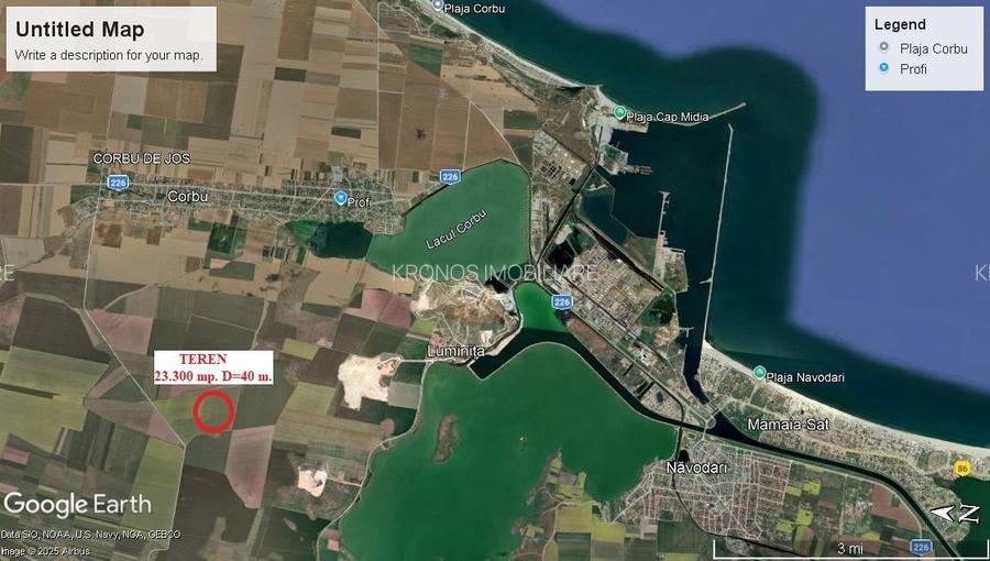 CORBU TEREN AGRICOL 23.300 MP. D=40 M. IDEAL INVESTITIE PRET 19.900 E - 2