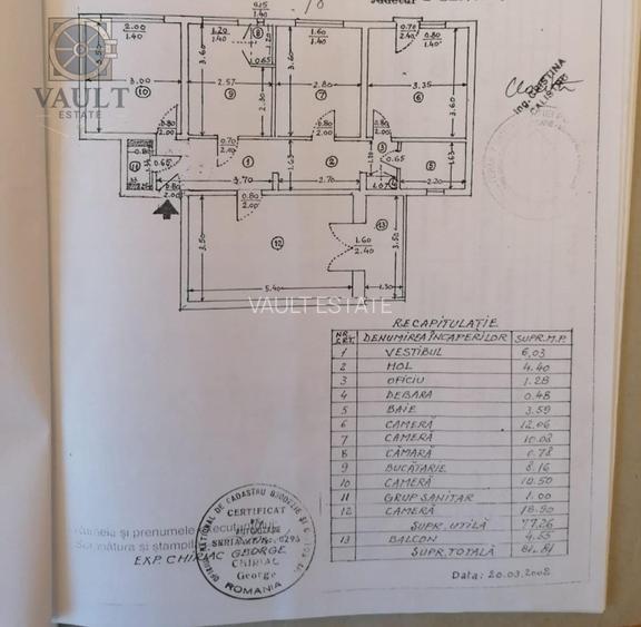 Apartament 4 camere - 81,81mp -Titan  - 9