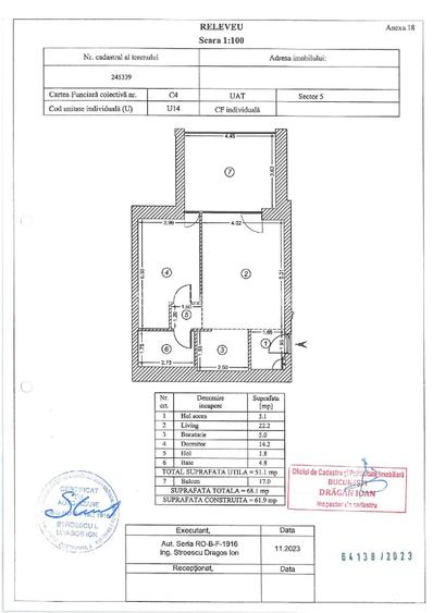 Vanzare ap 2 camere/terasă 17 mp si inaltime 3,7m / mobilat / One Cotroceni Park - 21