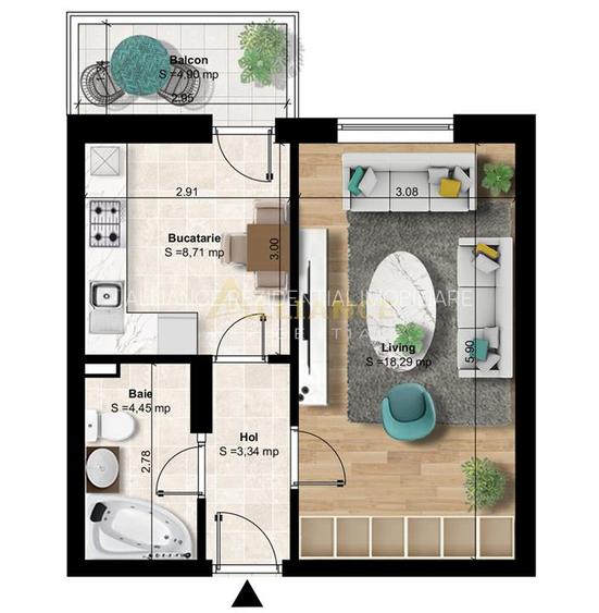 Garsoniera la 5 minute de Metrou Berceni, bloc nou - 7