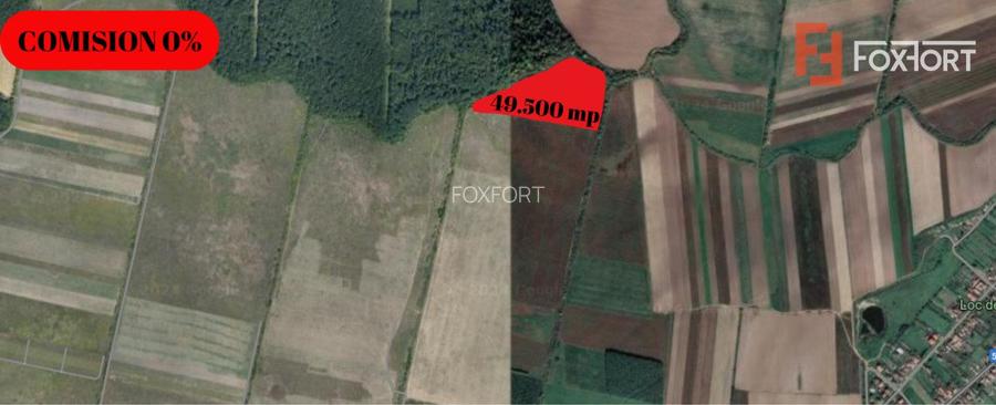 COMISION 0% Teren extravilan Mosnita in zona de Padurea Bistra - 49.500 mp - 2