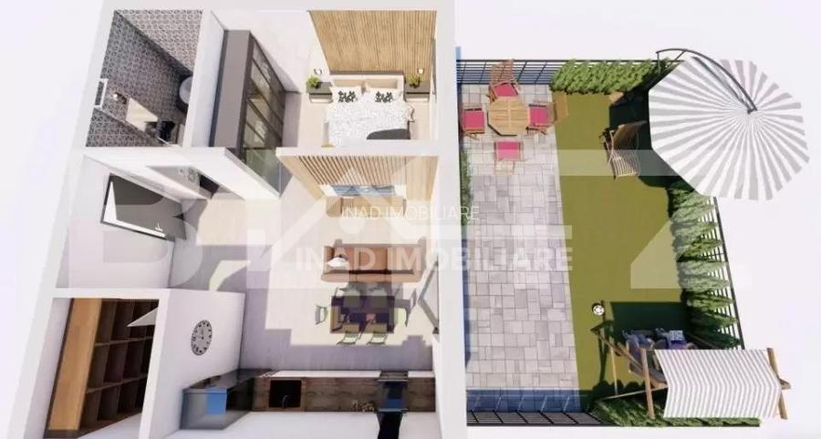 Apartament 2 camere, terasa, gradina, parcare, Beta Residence Chinteni - 9