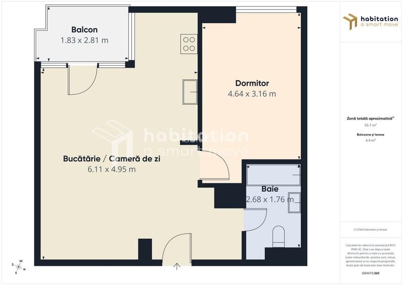 Apartament modern 2 camere – Nord One - 23