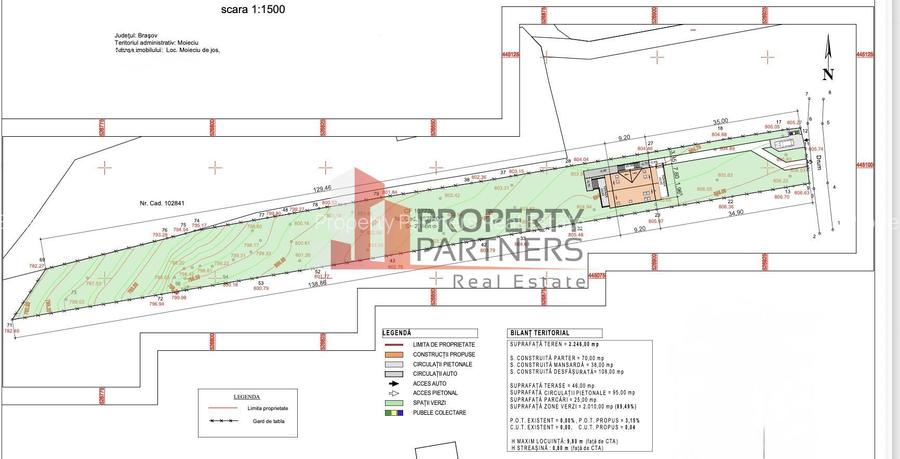 Teren intravilan 2.256 mp Bran – Podul Șimonului  |  Ideal cabane | Vedere Munte - 3