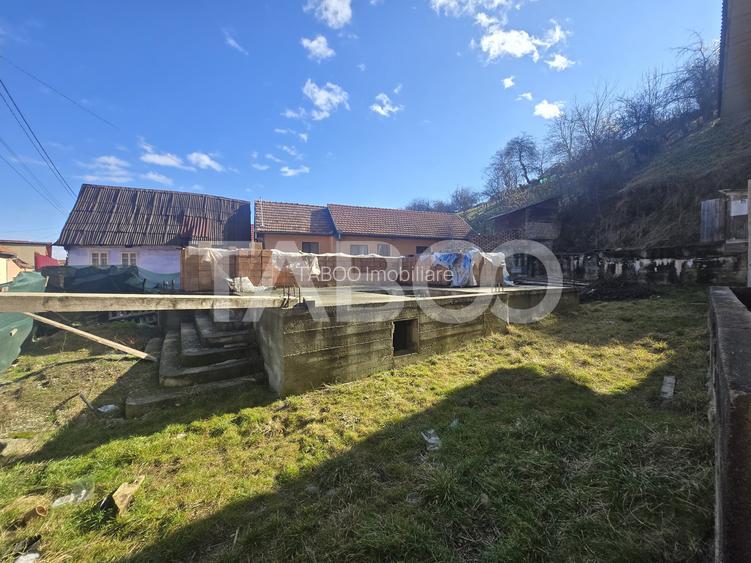 Teren de vanzare 436mp intravilan si fundatie cu proiect casa Rasinari - 2