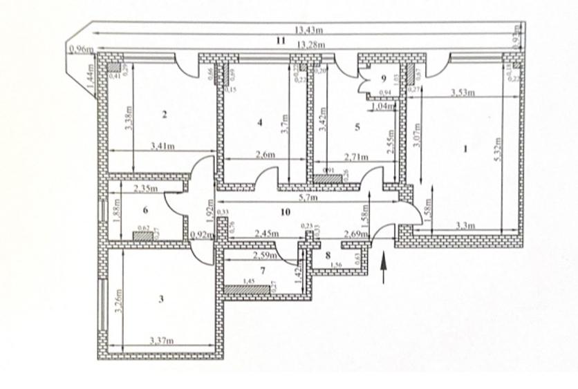 Apartament 4 camere - Etaj 8 - Vis-a-Vis de Spitalul Județean - Galați - 6
