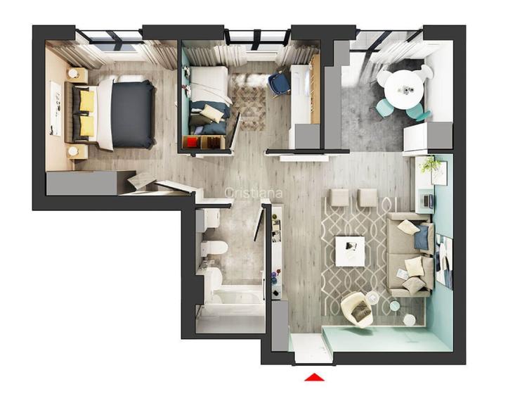 DIRECT Proprietar | 3 Camere HILS PALLADY  mobilat + Loc parcare Teran inclus  - 9
