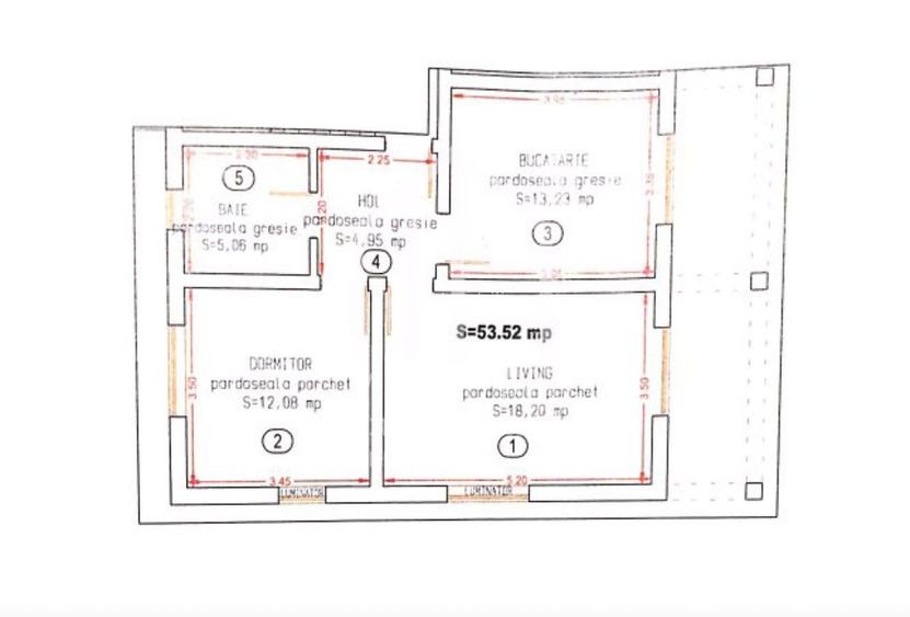 Apartament cu 2 camere, 52mp utili+curte, parcare,  Car. Arhitectilor - 1