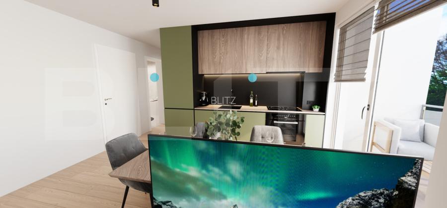 Apartament semifinisat, 2 camere, 49mp, priveliste spectaculoasa, Apahida - 2