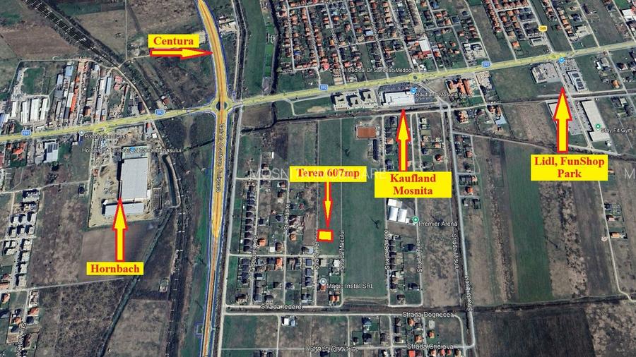 607mp | Teren Mosnita, spate Kaufland | Toate utilitatile - 3