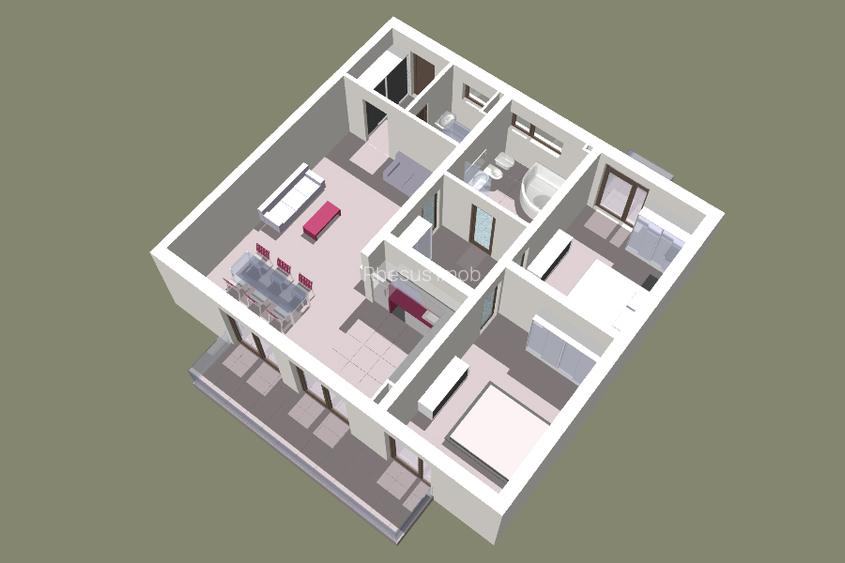 2 camere decomandat in vila, etaj 1 - 18