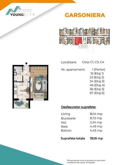 PROMOTIE!! Garsoniera spatioasa 39mp , Metrou Berceni 5-7min - 5
