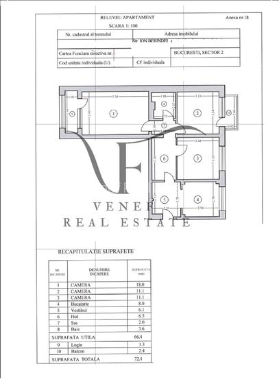 0 Comision 3 Camere 72 mp 2 balcoane 2 bai etaj 10 decomandat Doamna Ghica Ion B - 19