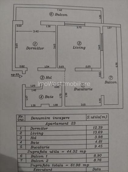 Giroc-Aleea cu plopi | 2Camere | Bucatarie inchisa | 2 Balcoane | Loc de parcare - 6