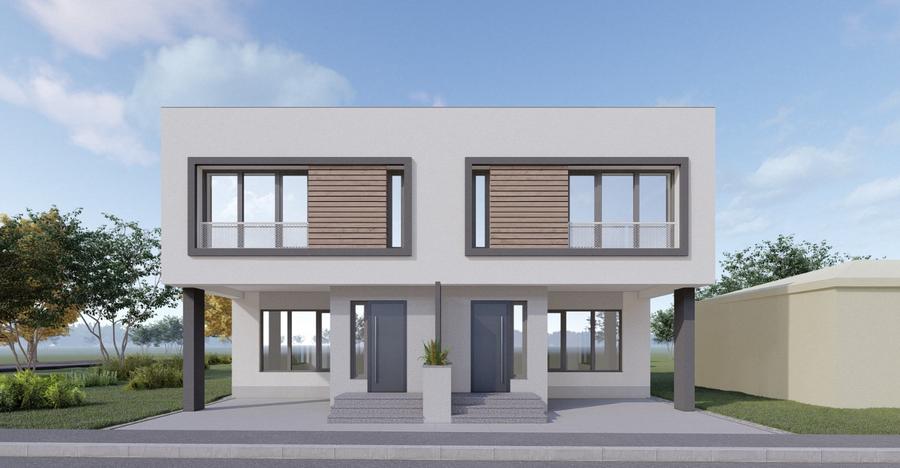 Casa individuala cuplata de vanzare