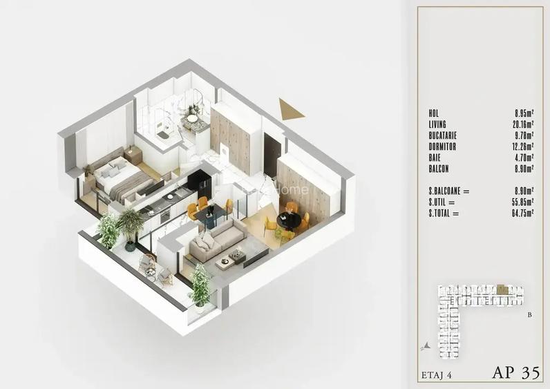 2 Camere Decomandat Spatii Verzi Izolatie Fonica Pallady STB 8 Min - 5
