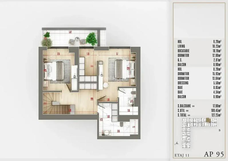 Izolatie Fonica Penthouse 4 Camere Upper Premium Th. Pallady Nicolae Teclu - 7