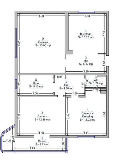 Apartament 3 camere, foarte spațios, et.2/8, zona Steaua, la cheie! - 1
