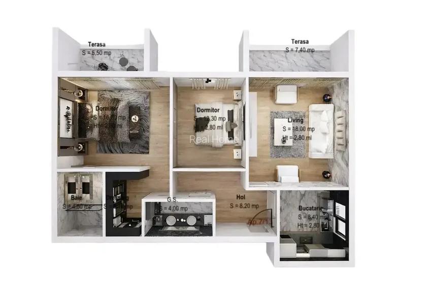 Apartament 3 camere | metrou 8 min | premium | nou | 77 mp utili - 2